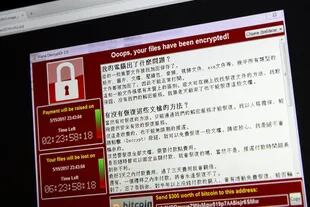 Así se veía el aviso de secuestro de computadoras del ransomware Wannacry