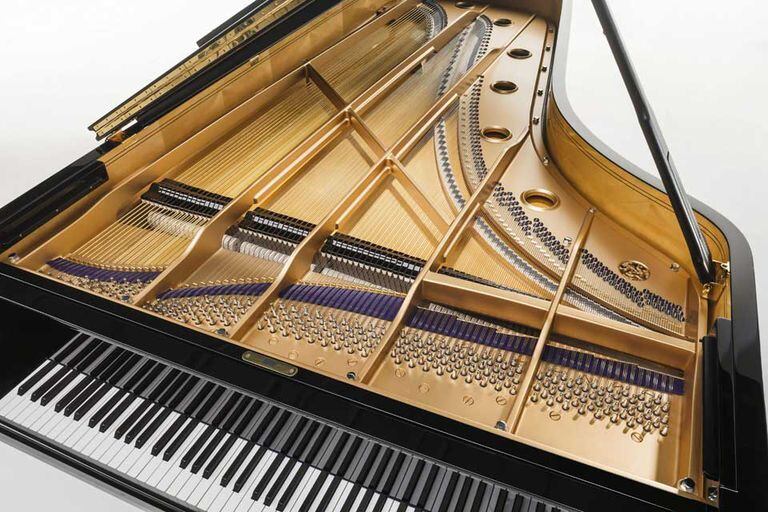 El cordal del nuevo piano con las cuerdas en una disposición paralela