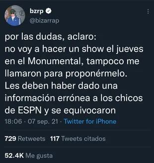 Bizarrap aclaró que no participará del show de apertura en el partido Argentina-Bolivia