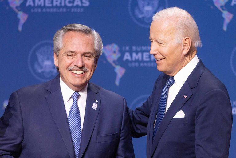 Alberto Fernández junto al Presidente Joe Biden