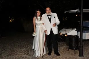 Jorge Lanata y Elba Marcovecchio cuando llegarron al gran festejo