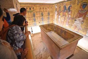 La tumba del rey Tutankamón en el Museo Egipcio de El Cairo