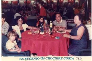1985, en el Eugenio C rumbo a Barcelona.