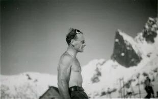 Otto Meiling en el Cerro López. 1939.
