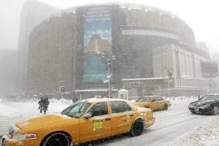 El Madison Square Garden bajo la nieve