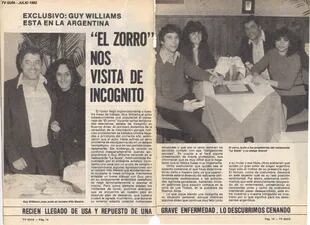 Todos los medios nacionales cubrieron la llegada de Catalano (tal era el verdadero apellido de Guy WIlliams) a la Argentina.