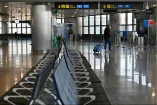 El aeropuerto de Barajas, en Madrid, tuvo una merma en su actividad por la pandemia