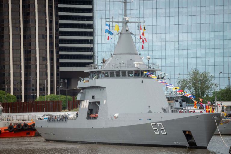 El patrullero oceánico ARA Storni es el tercero de los cuatro buques de la Armada comprados a Francia