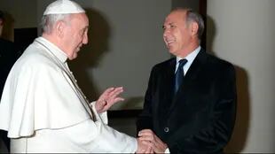 El Papa y Lorenzetti, en una anterior visita del presidente de la Corte a Francisco