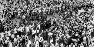 El ingreso triunfal de los revolucionarios en La Habana en 1959