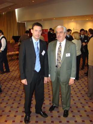 Julio Ardita y Juan Sabalain en una conferencia sobre ciberseguridad años después de fundar CYBSEC