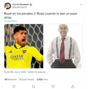 Agustín Rossi fue uno de los más criticados en las redes sociales