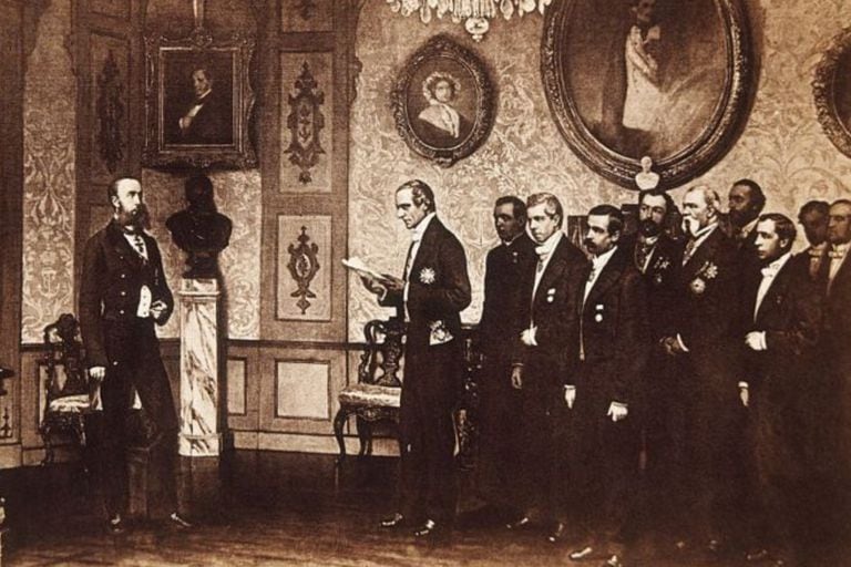 Una comisión de conservadores mexicanos viaja a Trieste en 1863 para ofrecerle a Maximiliano de Habsburgo la corona de México