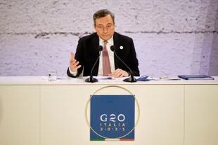 Mario Draghi, durante su conferencia de prensa final