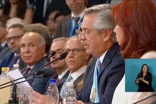 Alberto Fernández, Cristina Kirchner y los jueces de la Corte Suprema