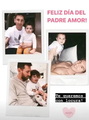 Antonela Roccuzzo le dedicó un tierno mensaje al papá de sus hijos, Lionel Messi. 