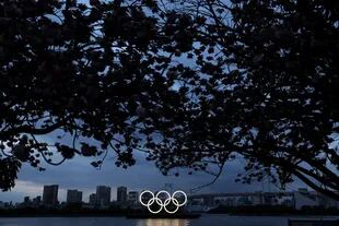 Los aros olímpicos de Odaiba, en Tokio.