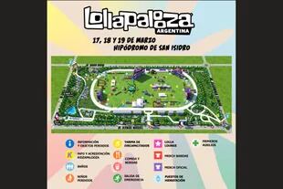 Mapa del Lollapalooza 2023