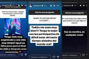 Algunas de las respuestas de Santiago del Moro sobre Gran Hermano en su cuenta de Instagram