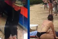 El video de cómo reaccionaron en la playa a minutos del crimen y el gesto de su esposa