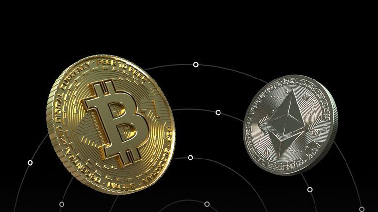 Bitcoin and Ethereum representation