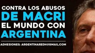 El flyer de la publicación de Cristina Kirchner