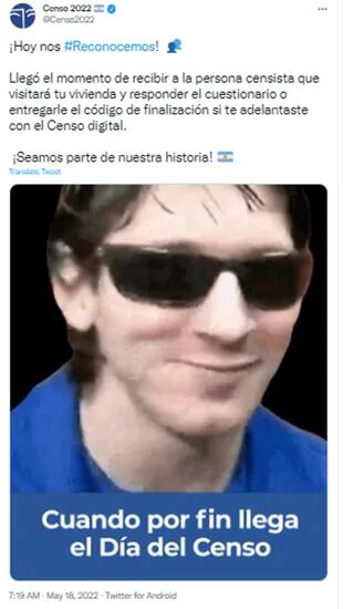 El meme de Messi con el que el Indec celebró el inicio del relevamiento