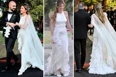 Los secretos del vestido de novia de Mora Calabrese para su boda con Abel Pintos
