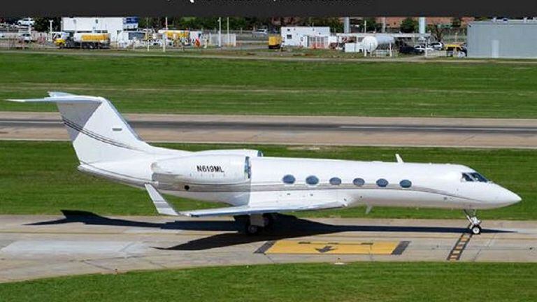 El avión Gulfstream G-IV de matrícula norteamericana que Balceda alquilaba con opción de compra (leasing) para trasladarse entre Buenos Aires y Uruguay