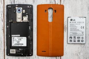 La cubierta de la batería del LG G4 era de cuero real (se vendía una versión en negro también)