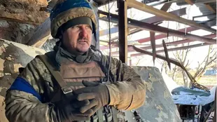 Olexander, de 44 años, estaba luchando en Donbás