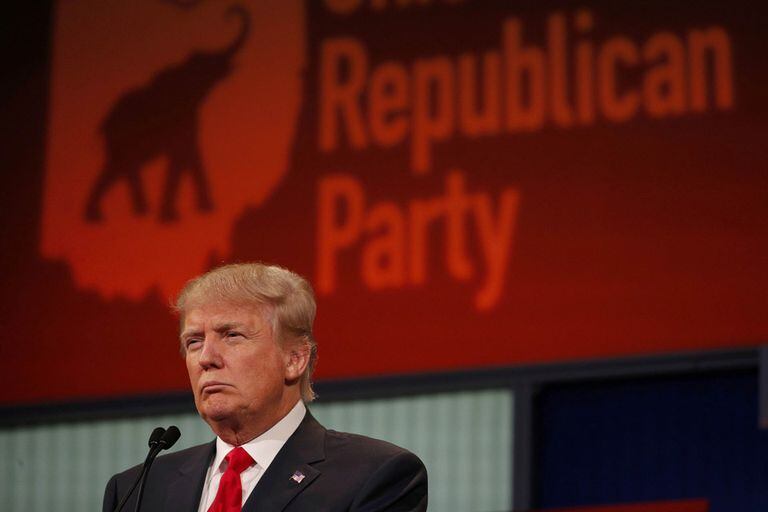 El multimillonario Donald Trump fue la estrella del primer debate republicano