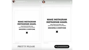 Kim Kardashian y Kylie Jenner compartieron la publicación contra los últimos cambios en Instagram