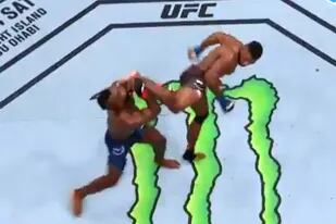 Joaquin Buckley durmió a Kasanganay con espectacular patada giratoria en UFC Fight Island 5