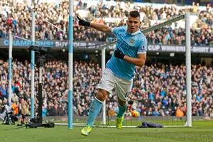 Con dos goles de Agüero, Manchester City respira y mantiene vivo su sueño