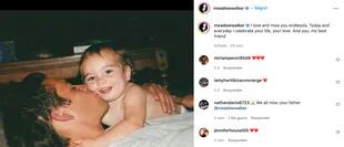 Meadow Walker, daughter of Paul Walker, keeps the memory of her father present whenever she can, on social networks