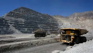 La mina de cobre de Los Bronces, a 60 km de Santiago