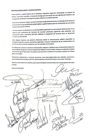 El documento fundacional de la nueva "liga de gobernadores" del PJ
