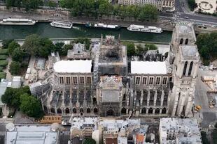 Vista áerea de la catedral de Notre Dame