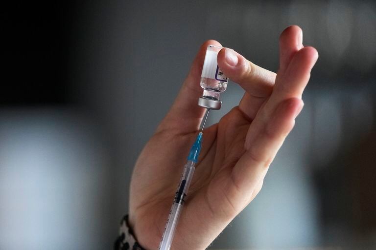 To complete the initial vaccination schedule, a Covid-positive person can be vaccinated as soon as they are discharged (AP Photo/Markus Schreiber)