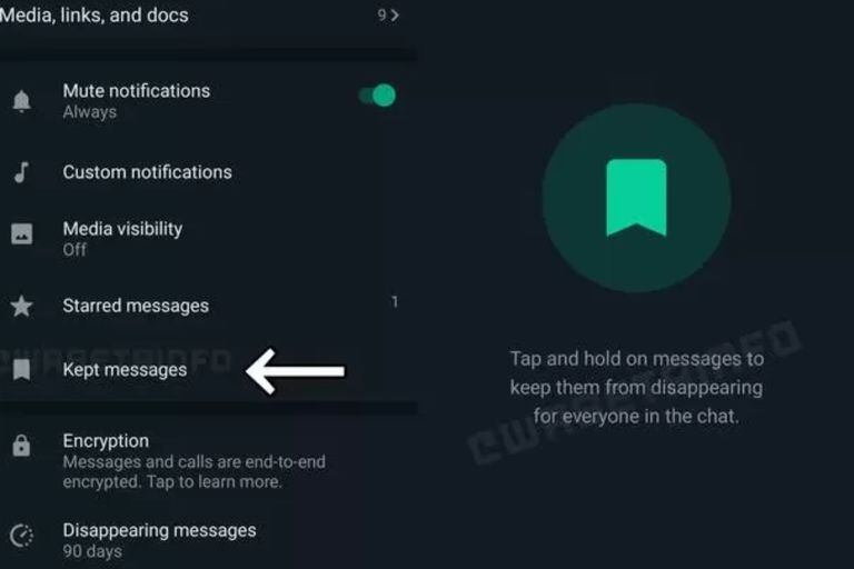 WhatsApp permitirá guardar mensajes, incluso cuando sean mensajes temporales, en los grupos