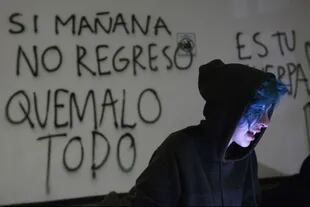 Un graffiti denunciando la violencia contra las mujeres en México
