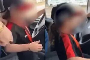 Un hombre dejó que un niño de siete años manejara una camioneta y las imágenes generaron indignación