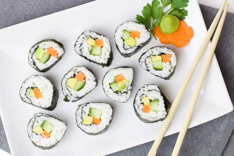 Receta de sushi vegetariano - LA NACION