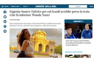 El Corriere Della Sera apuntó contra la China Suárez