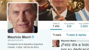 El perfil de Twitter de Macri