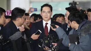 Lee Jae-yong el 12 de enero último al llegar a los tribunales para testificar por el escándalo de soborno que lo involucra