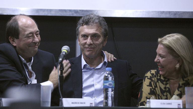 Sanz, Macri and Carrió, the founders of Cambiemos