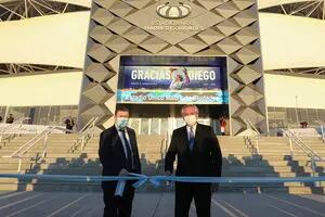 Santiago del Estero. Fernández defendió el megaestadio inaugurado por Zamora