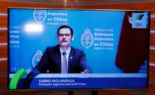 Sabino Vaca Narvaja, embajador argentino en China, en su disertación en el congreso de Coninagro